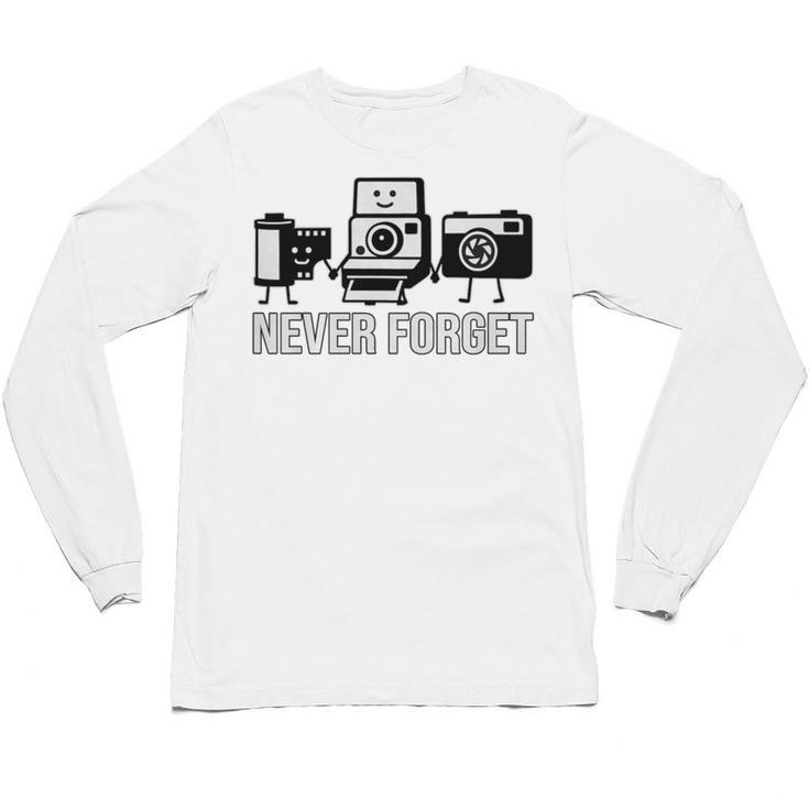 Never Forget Retro Camera Photography Nostalgia Premium Tri-Blend Unisex Long Sleeve T-Shirt