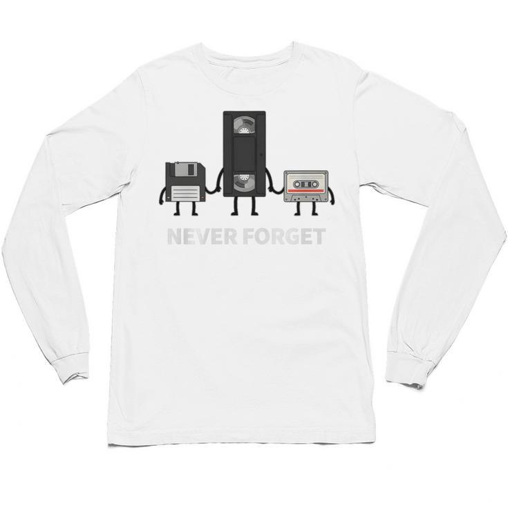 Never Forget Retro Nostalgia Tapes Throwback 80s Premium Tri-Blend Unisex Long Sleeve T-Shirt