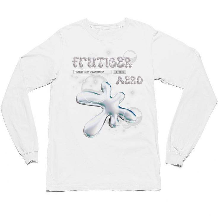 Frutiger Aero Y2K Fashion Trends Statement Piece Tech Orb Premium Tri-Blend Unisex Long Sleeve T-Shirt