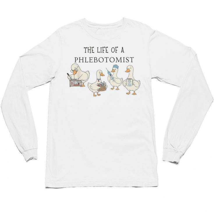 Goose Phlebotomy Technician Graduation Lab Week 2026 Unisex Long Sleeve T-Shirt