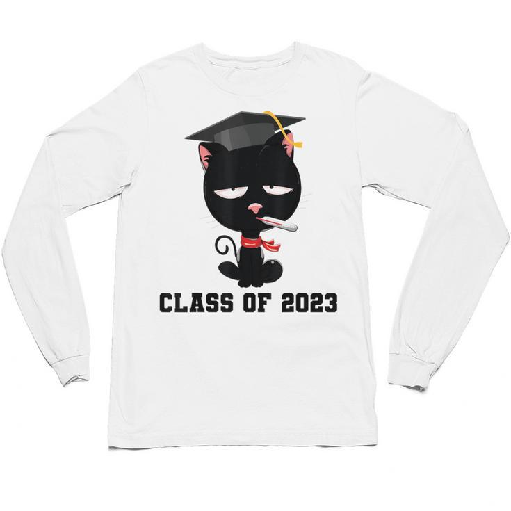 I Graduated Class Of2023  Cat Graduation Unisex Long Sleeve T-Shirt