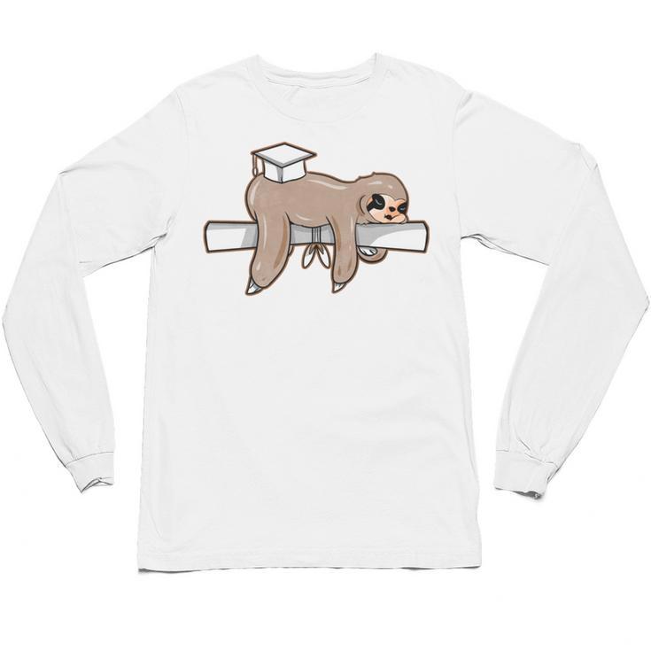 Graduation 2022 PhD Sloth Bachelor Master School Doctor Unisex Long Sleeve T-Shirt
