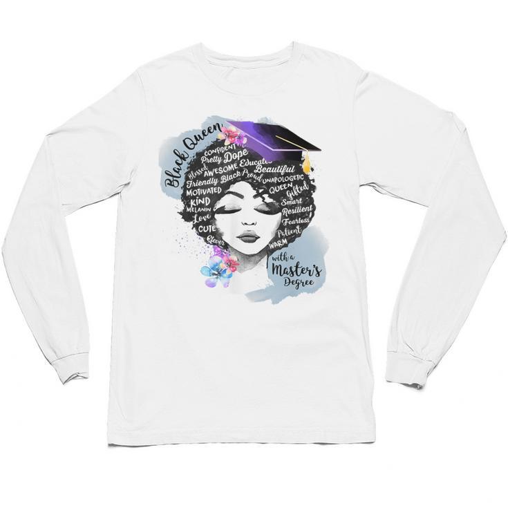 Graduation Masters Degree Woman Queen Graduate 2025 Unisex Long Sleeve T-Shirt