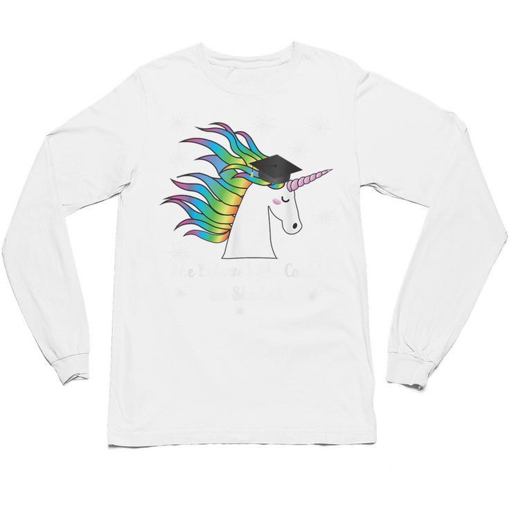 Graduation Unicorn Shirt She Believed Did School 2017 Unisex Long Sleeve T-Shirt