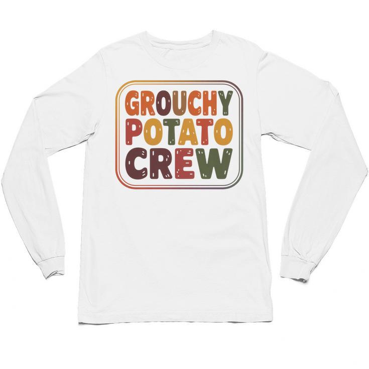 Grouchy Potato Crew Introvert Sarcasm Premium Tri-Blend Unisex Long Sleeve T-Shirt