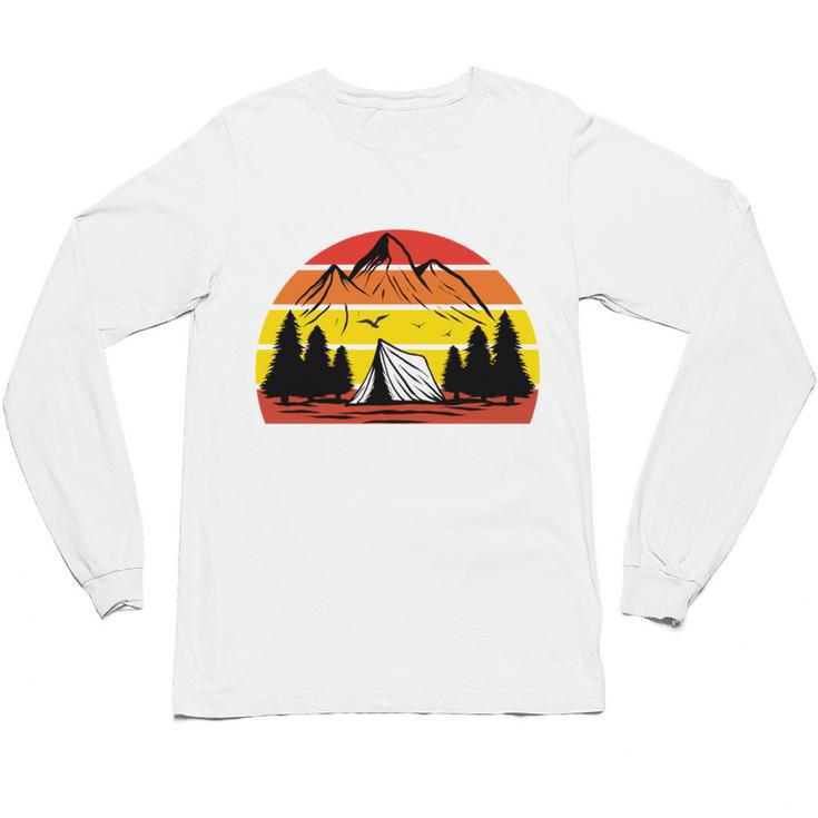 I Hate People That's Why I Camp Camper Meme Introvert Unisex Long Sleeve T-Shirt