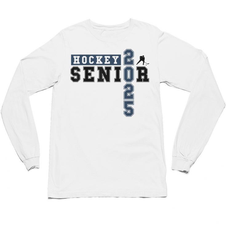 Hockey Senior Night Hockey Senior 2025 Graduation 32 Unisex Long Sleeve T-Shirt