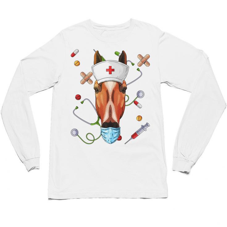 Horse Nurse RN ER Nursing School Graduation Unisex Long Sleeve T-Shirt