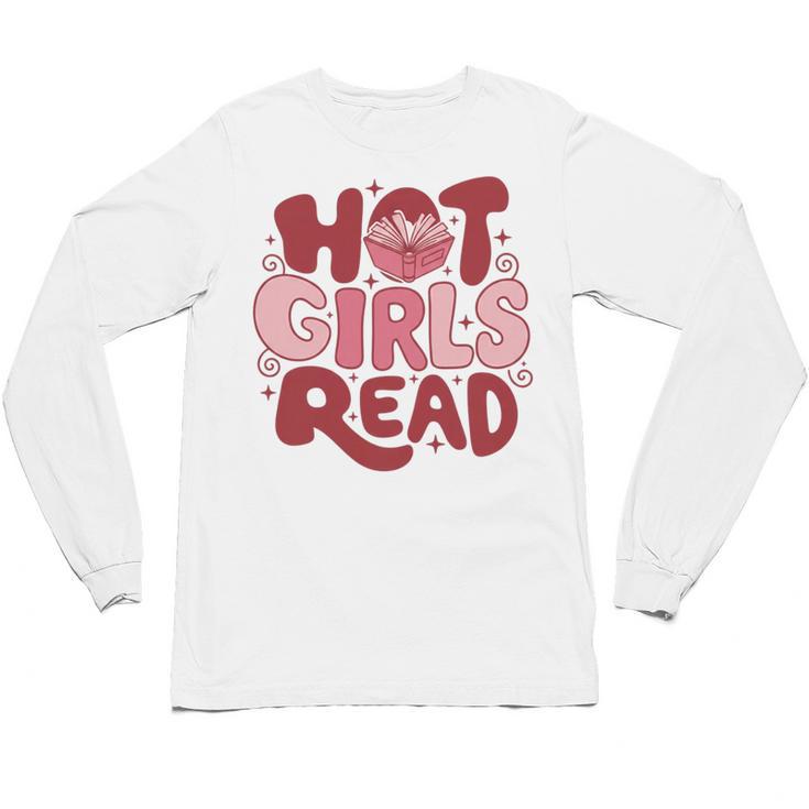 Hot Girls Read Book Lover Feminist Reader Premium Tri-Blend Unisex Long Sleeve T-Shirt