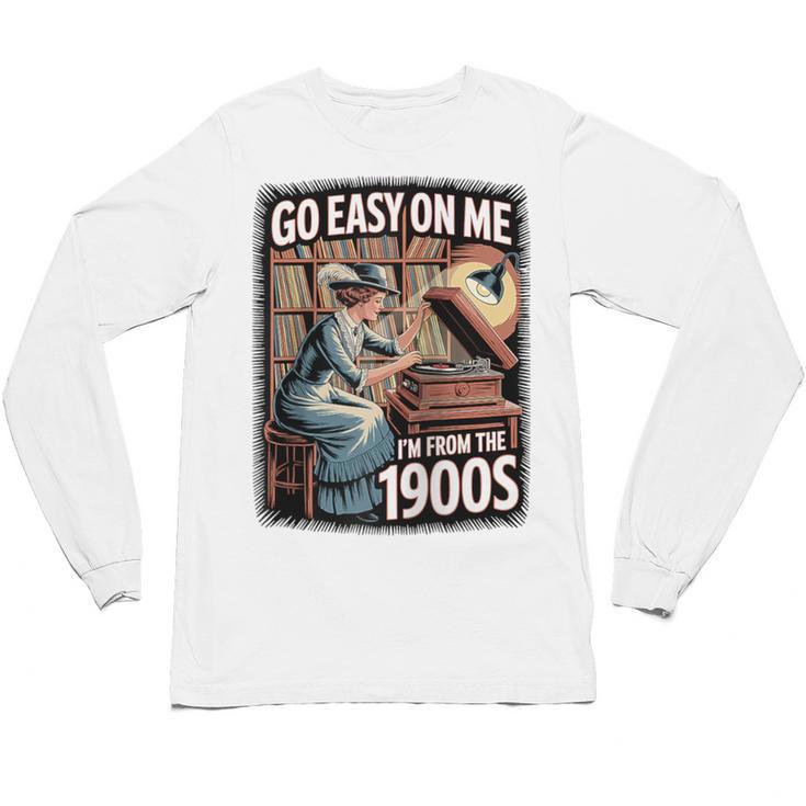 I'm From The 1900s Vinyl Record Lover For Women Raglan Baseball Tee Unisex Long Sleeve T-Shirt
