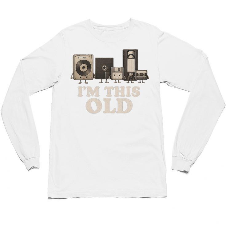 I’m This Old Retro Tech Nostalgia For 70s 80s Premium Tri-Blend Unisex Long Sleeve T-Shirt