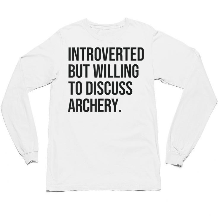 Introverted Archer Archery Introvert Unisex Long Sleeve T-Shirt