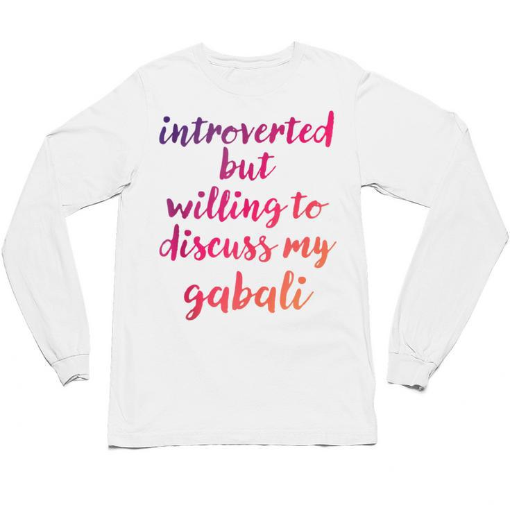 Introverted Willing To Discuss Gabali Introvert Unisex Long Sleeve T-Shirt