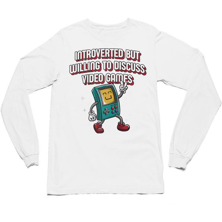 Introverted But Willing To Discuss Video Games Introvert Raglan Baseball Tee Unisex Long Sleeve T-Shirt