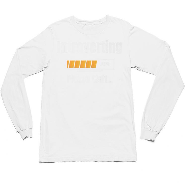 Introverting Please Wait Humor Sarcastic Geek Gamer Jokes Premium Unisex Long Sleeve T-Shirt