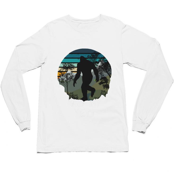 Just Me And My Yeti Retro Sunset Mountain Hiking Introvert Unisex Long Sleeve T-Shirt