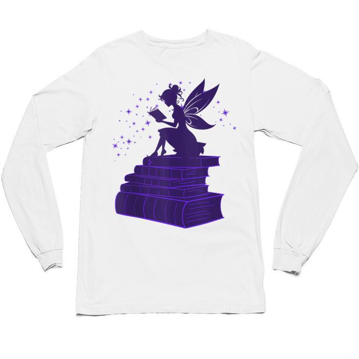 Kawaii Fairy Bookish Book Lover Library Read Unisex Long Sleeve T-Shirt