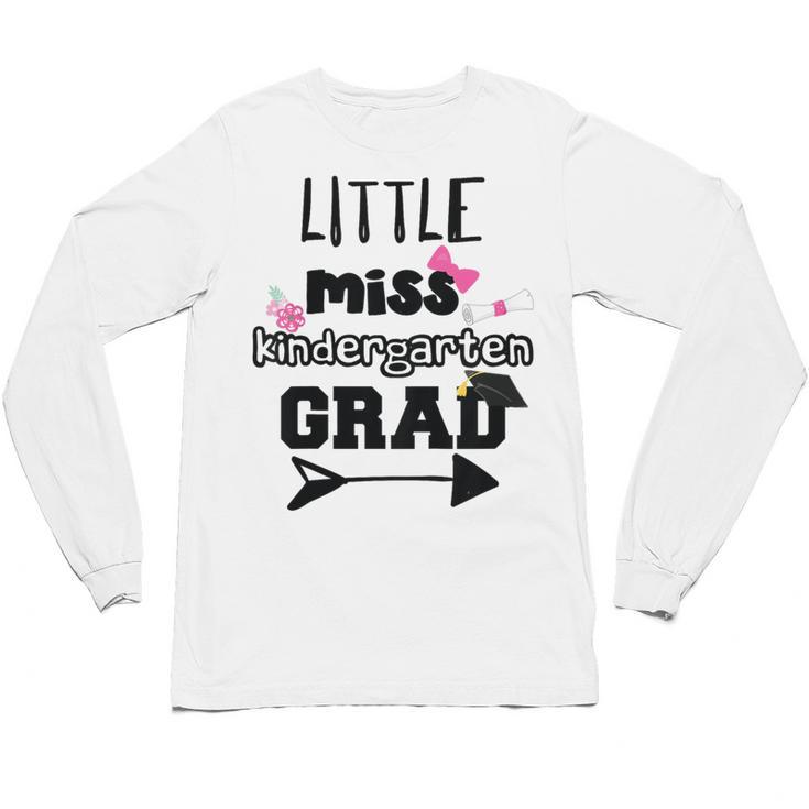 Kids Kindergarten Graduation Shirt Girls Daughter Granddaughter Unisex Long Sleeve T-Shirt