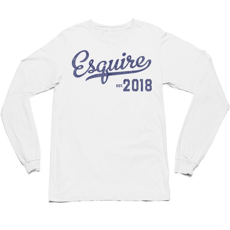 Lawyers Graduation Esquire Est 2018 Graduate Shirt Unisex Long Sleeve T-Shirt