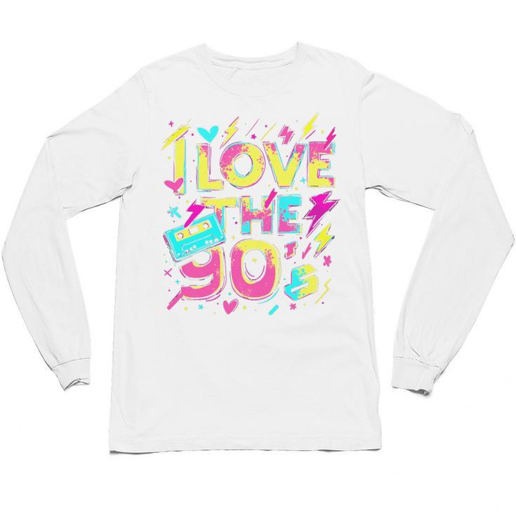 I Love The 90'S 90s Retro Nostalgia Premium Tri-Blend Unisex Long Sleeve T-Shirt