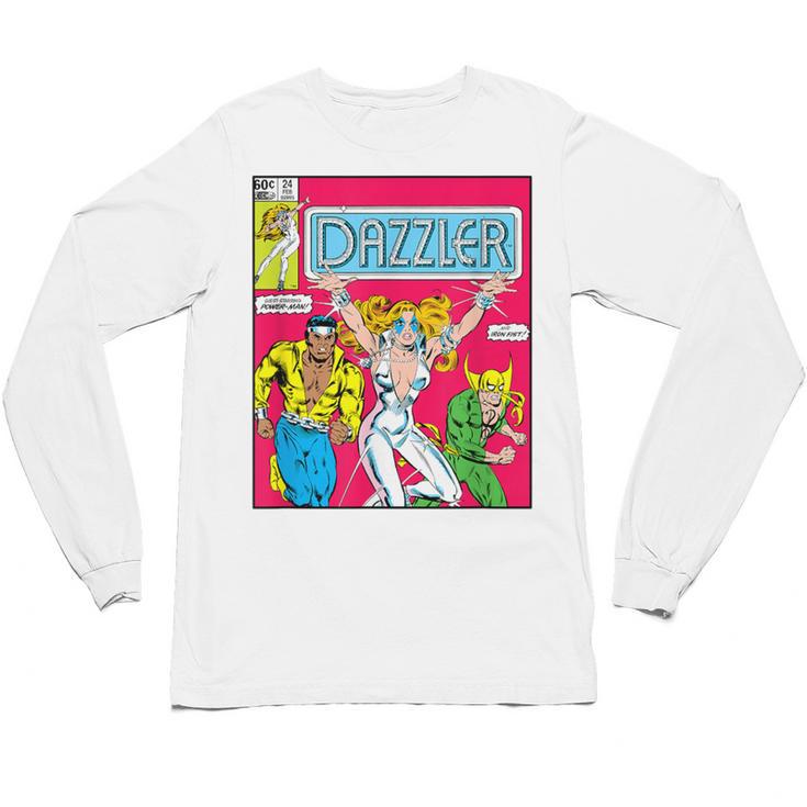 Marvel Universe Classic Dazzler Vintage Comic Book Cover Unisex Long Sleeve T-Shirt