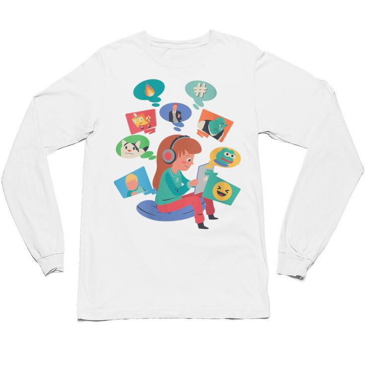 Memes Speak Louder Introvert Anti People Meme Lovers Quiet Unisex Long Sleeve T-Shirt