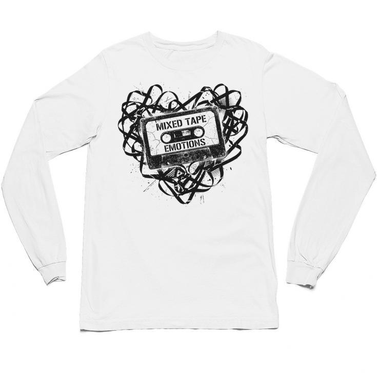 Mixed Tape Emotions Music Lover Nostalgia Quote Premium Tri-Blend Unisex Long Sleeve T-Shirt
