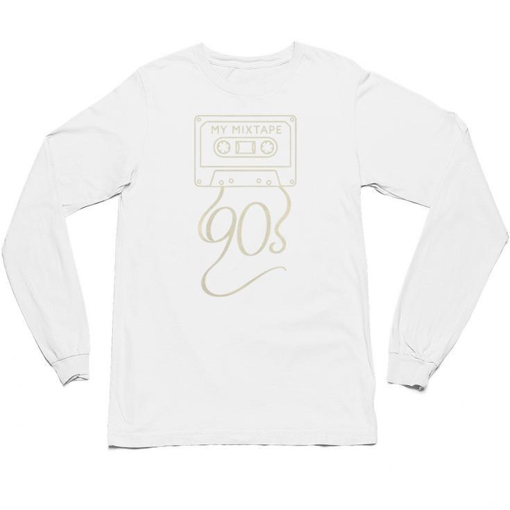 My Mixtape 90s – Retro Cassette Tape Nostalgia Premium Tri-Blend Unisex Long Sleeve T-Shirt