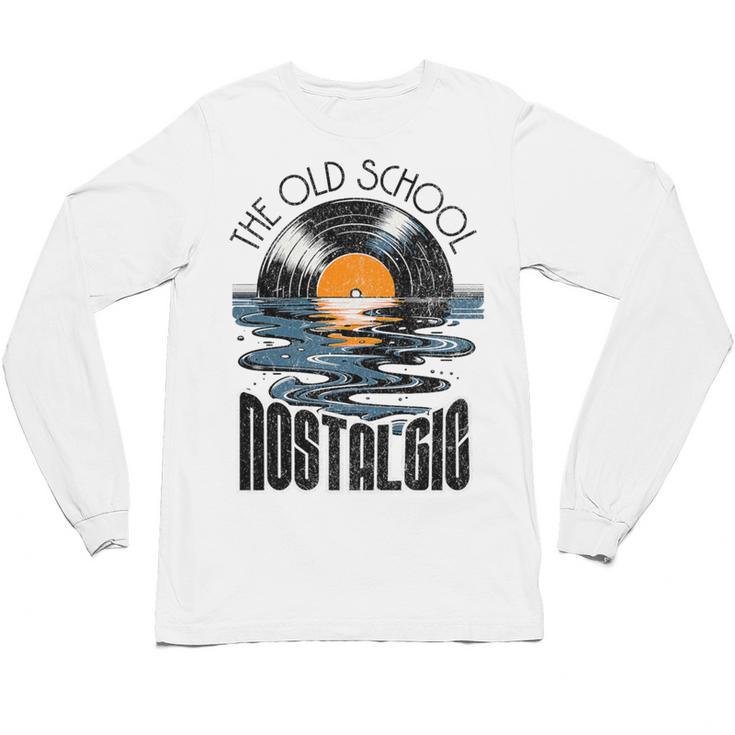 Music Old School Nostalgia Record Premium Tri-Blend Unisex Long Sleeve T-Shirt