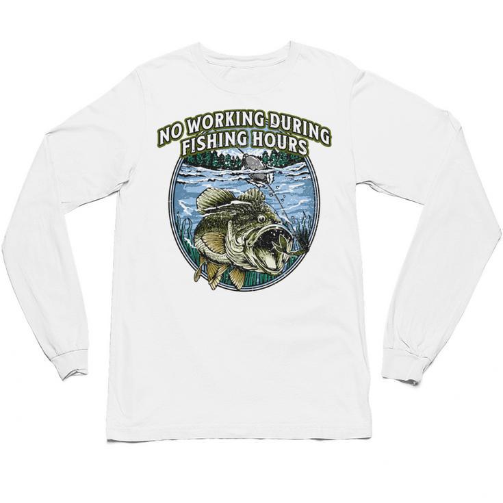 No Working Fishing Hours Introvert Lifestyle Antisocial Unisex Long Sleeve T-Shirt