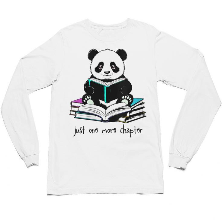 Panda Reading Chapter Books Unisex Long Sleeve T-Shirt