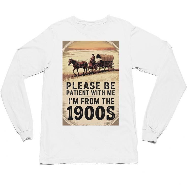 Be Patient With Me I'm From The 1900s Birthday Retirement Premium Tri-Blend Unisex Long Sleeve T-Shirt