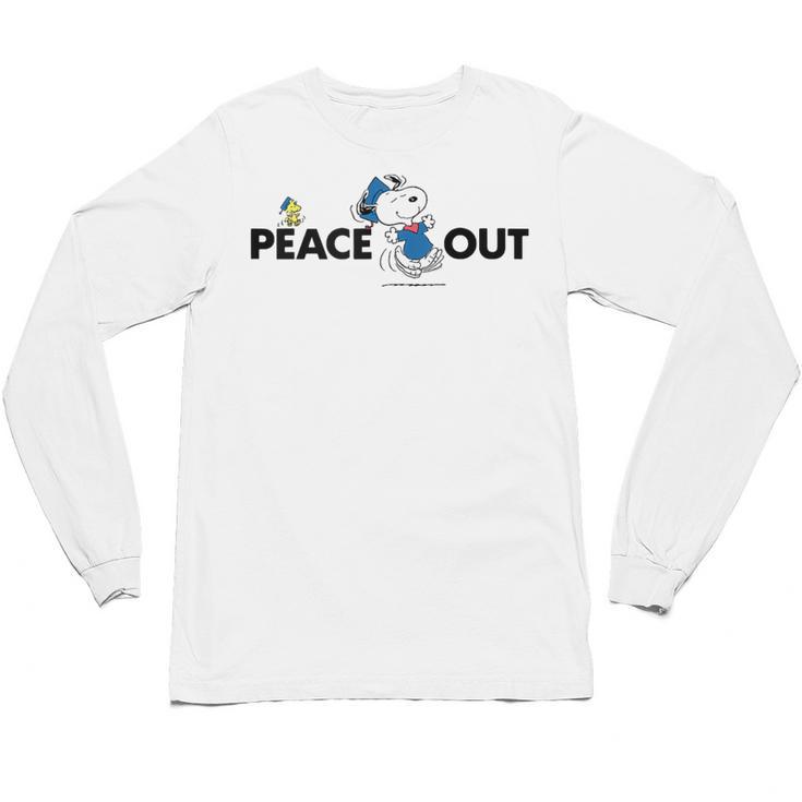 Peanuts Graduation Peace Out Snoopy Woodstock Unisex Long Sleeve T-Shirt