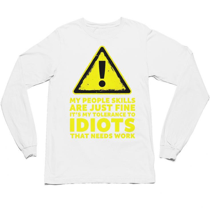 My People Skills Are Just Fine Sarcastic Introvert Premium Tri-Blend Unisex Long Sleeve T-Shirt