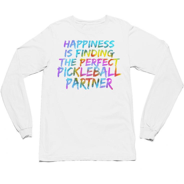 Pickleball Saying Introvert Pickleball Game Partner Unisex Long Sleeve T-Shirt