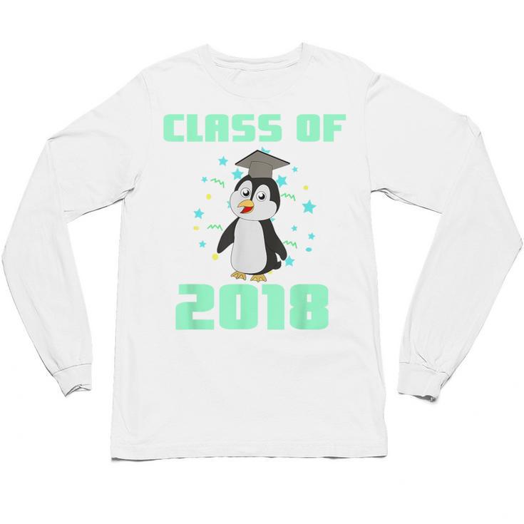Pinguin Class 2018 Shirt Graduation  Kids Graduate Unisex Long Sleeve T-Shirt