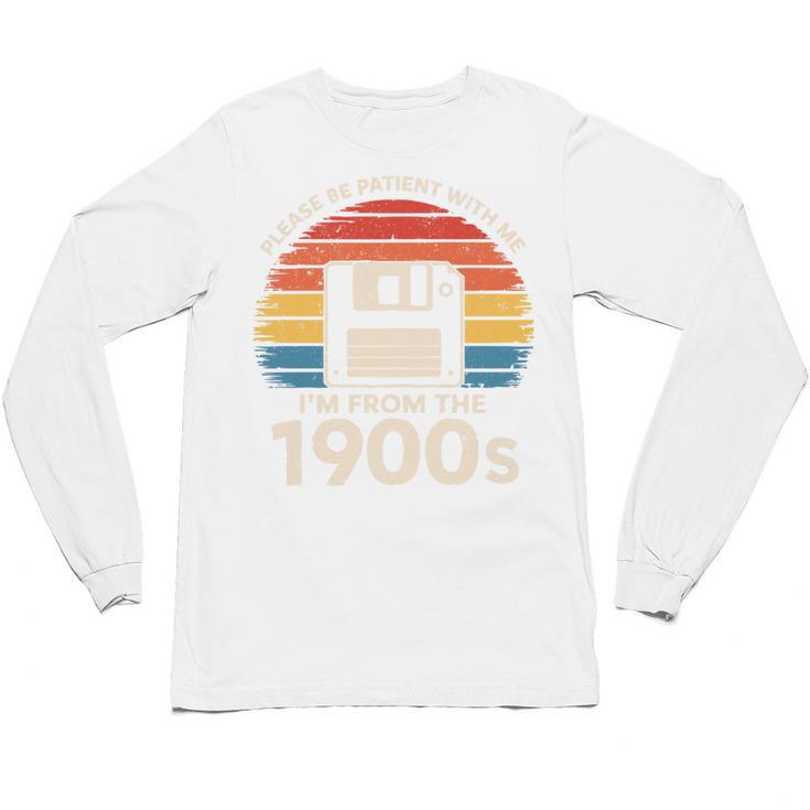 Please Be Patient With Me I'm From The 1900s Floppy Disk Premium Tri-Blend Unisex Long Sleeve T-Shirt