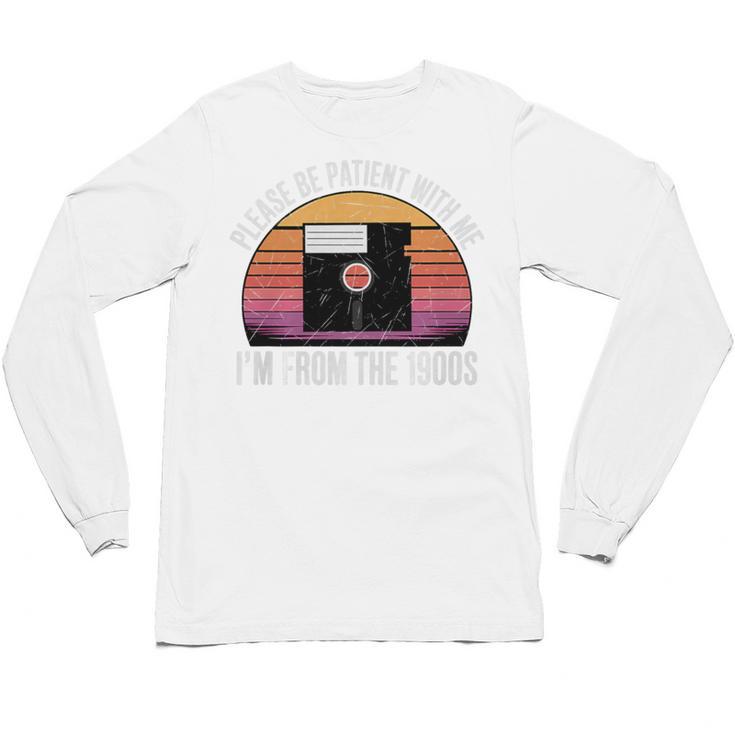 Please Be Patient With Me I'm From The 1900s PC Floppy Disk Premium Tri-Blend Unisex Long Sleeve T-Shirt