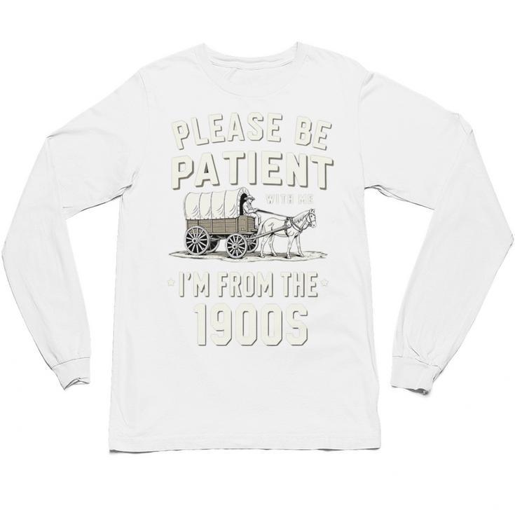 Please Be Patient I'm From The 1900s Retro Premium Tri-Blend Unisex Long Sleeve T-Shirt