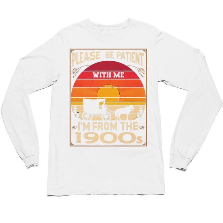 Please Be Patient I'm From The 1900s Sunset Vintage Wagon Premium Unisex Long Sleeve T-Shirt
