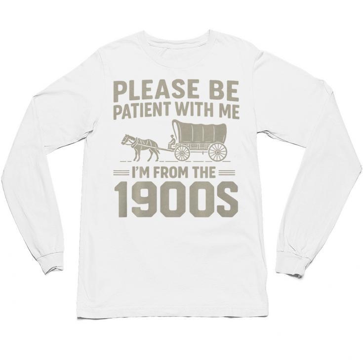 Please Be Patient I'm From The 1900s Vintage Over The Hill Premium Tri-Blend Unisex Long Sleeve T-Shirt