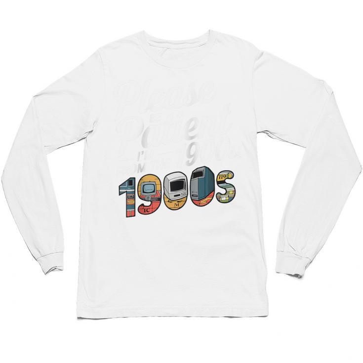 Please Be Patient I'm From The 1900s Vintage Tech Graphic Raglan Baseball Tee Unisex Long Sleeve T-Shirt