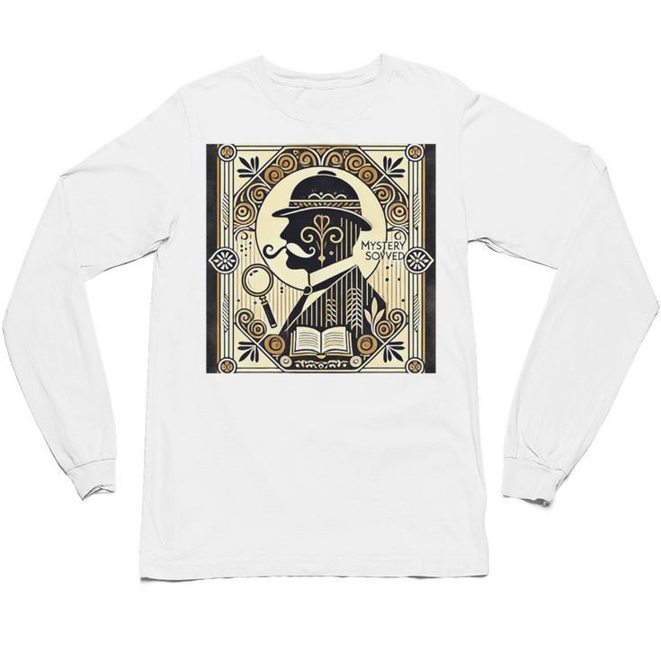 Poirot Mystery Books Vintage Detective Premium Tri-Blend Unisex Long Sleeve T-Shirt