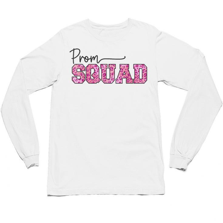 Prom Squad Prom Graduation Class Of 2024 Leopard Matching Unisex Long Sleeve T-Shirt