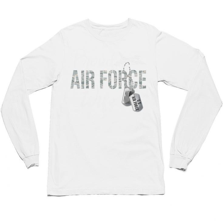 Proud Air Force Wife Air Force Graduation USAF Wife Unisex Long Sleeve T-Shirt