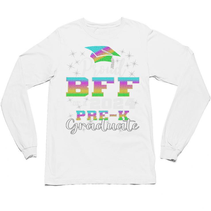 Proud Bff Of PreK School Graduate 2024 Graduation Bff Premium Unisex Long Sleeve T-Shirt
