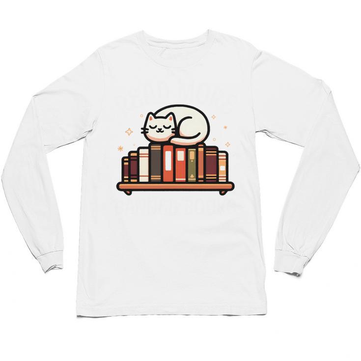 Read More Banned Books Reader Cat Lover Librarian Freedom Unisex Long Sleeve T-Shirt