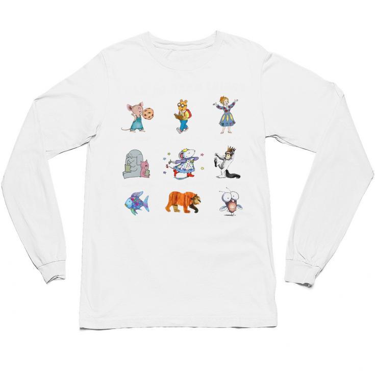Read Book Characters I Can Do Hard Things Back To School Unisex Long Sleeve T-Shirt