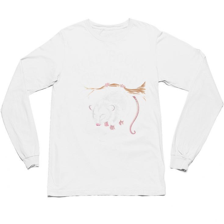 Read Books Be Weird Stay Feral Opossum Unisex Long Sleeve T-Shirt