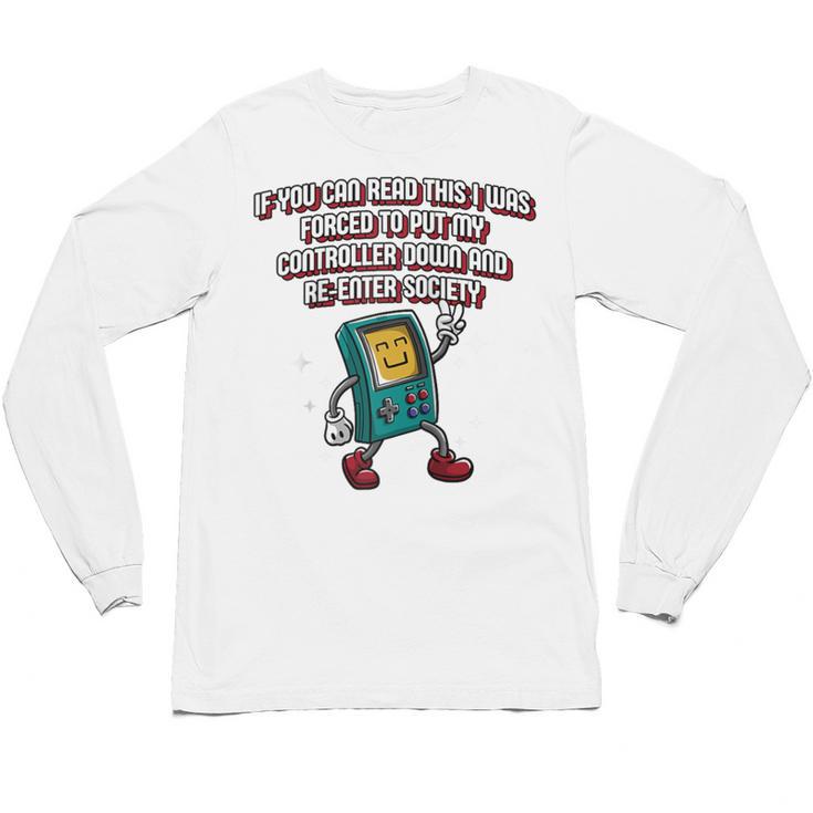 If You Can Read This Gamer Humor Gaming Introvert Raglan Baseball Tee Unisex Long Sleeve T-Shirt